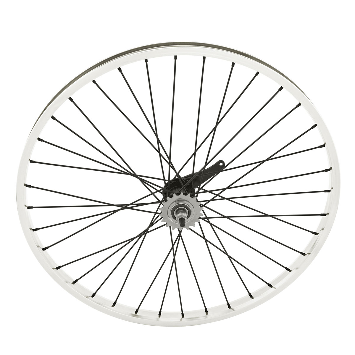 26 Inch x 32mm Alloy Coaster Wheel 36 Spoke 12G Black 3/8...
